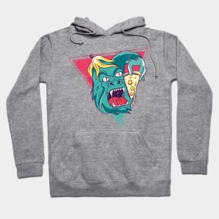 Monkey eat pizza Hoodie